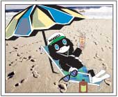 Inky at the Beach